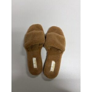 Cozy Tan Teddy Bear Sherpa Slippers | Lulus Camaria Faux Wool Slides Women 8.5